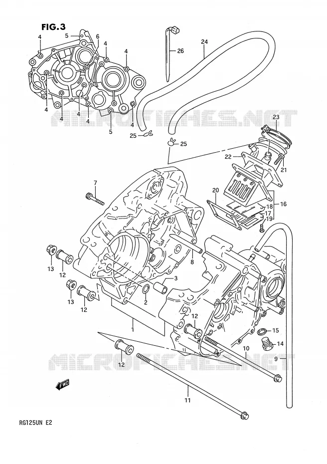 CASING Suzuki MOTO 125 RG 1992  RG125UN(E2)