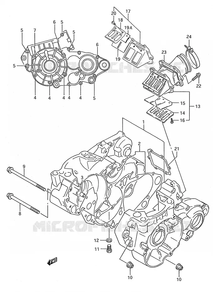 CASING Suzuki MOTO 250 RM 1990  RM250L(E28)