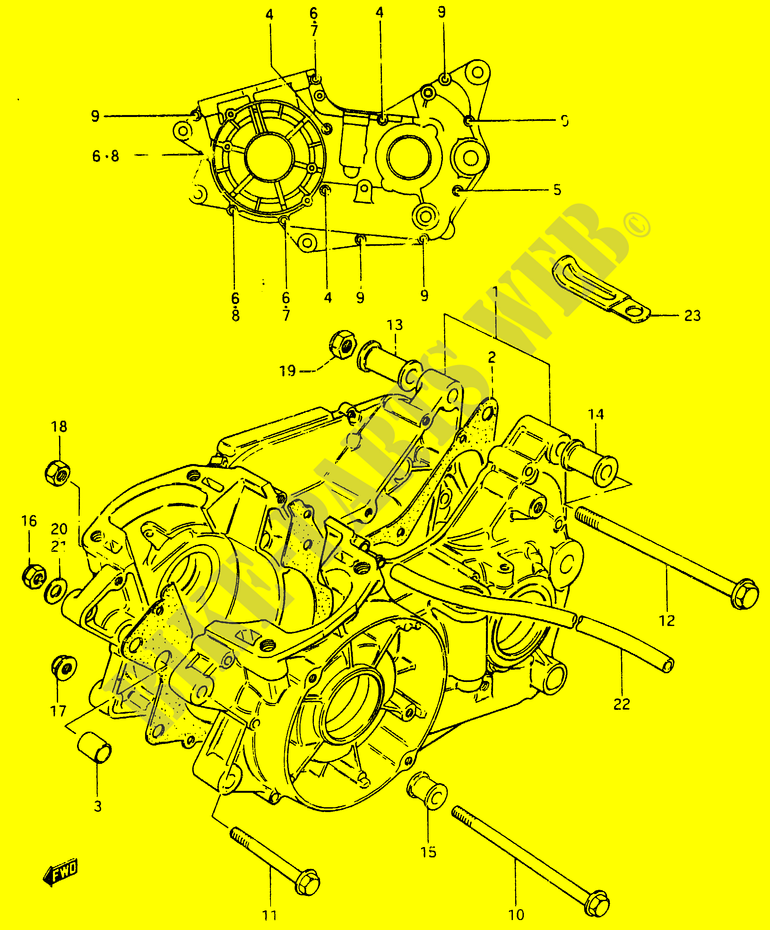 CASING voor Suzuki RM 465 1981