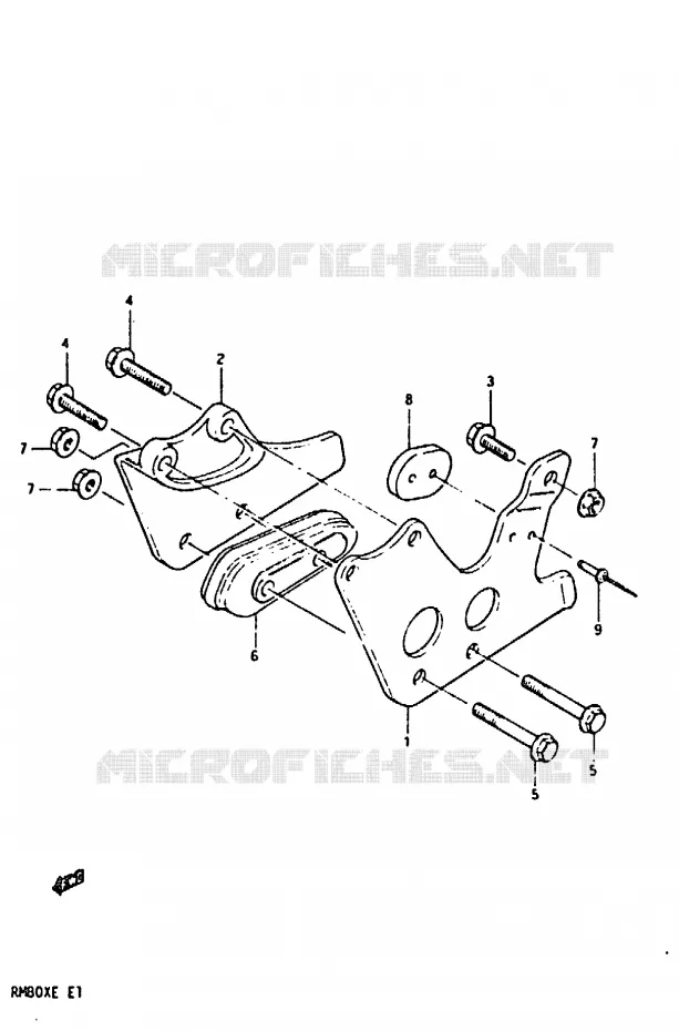 CHAIN ??GUIDE (MODELE D) Suzuki MOTO 80 RM 1984  RM80XE(D/E)