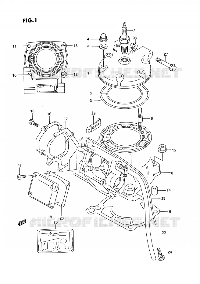 CILINDER Suzuki MOTO 250 RM 1994  RM250R(E2)