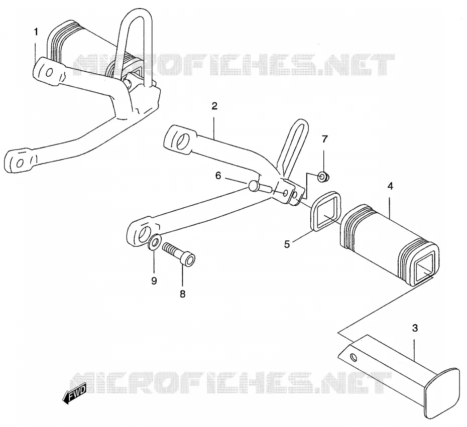 FOOTREST Suzuki MOTO 50 RMX 2001  RMX50K1