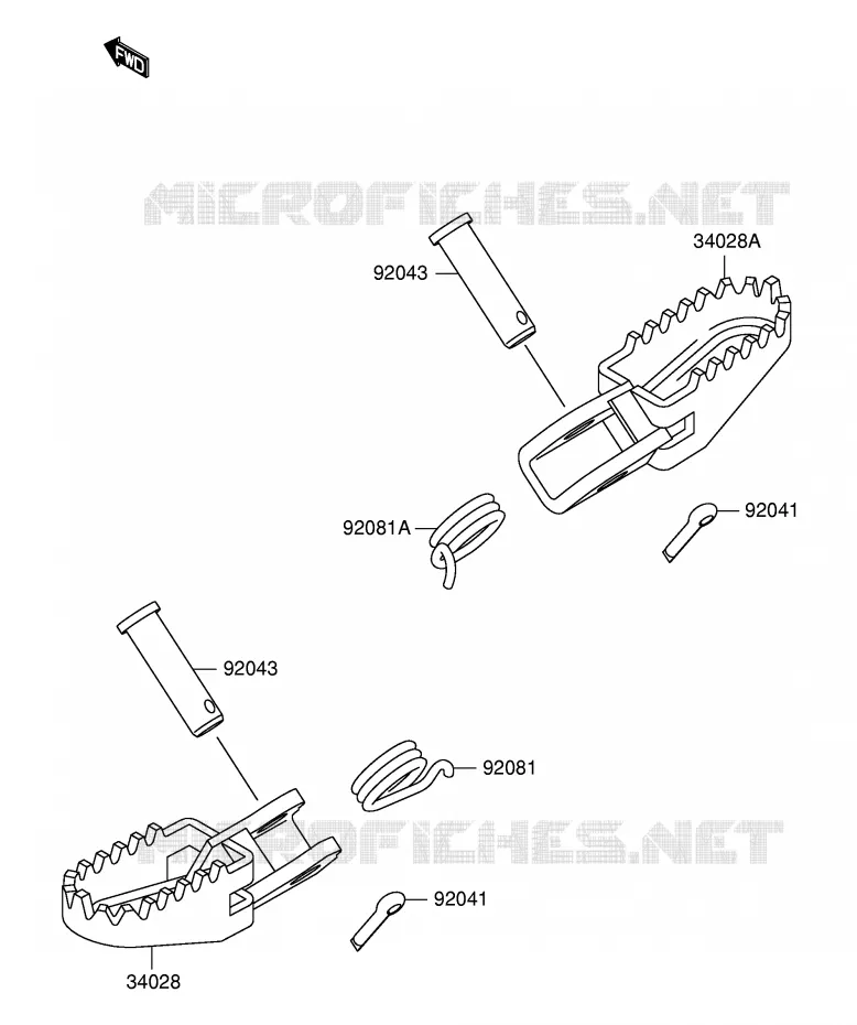 FOOTREST Suzuki MOTO 60 RM 2003  RM60K3(E28)