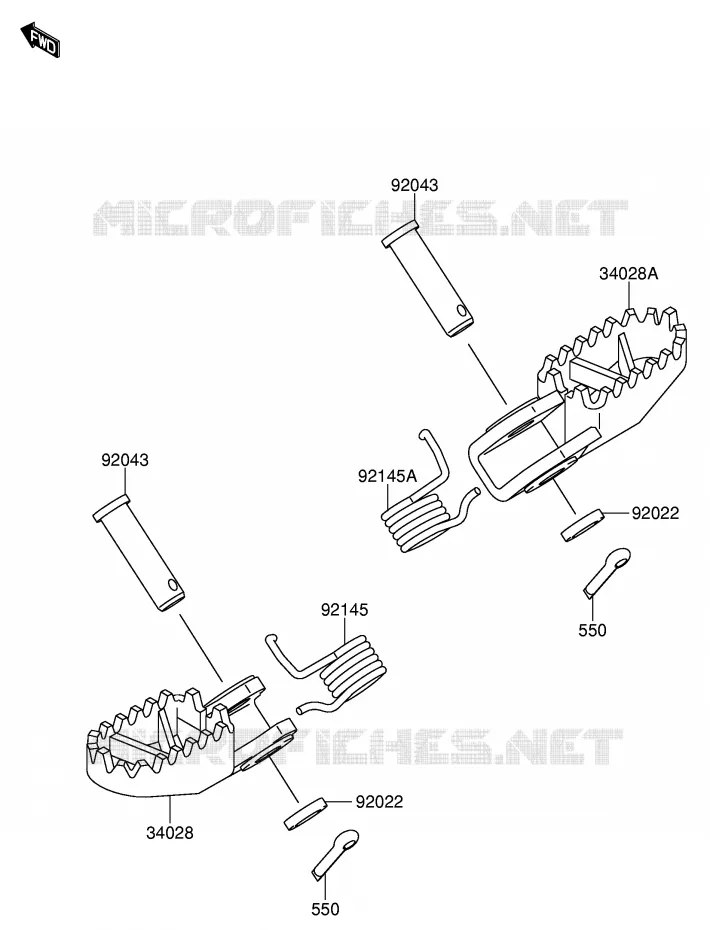 FOOTREST Suzuki MOTO 65 RM 2005  RM65K5(E19)