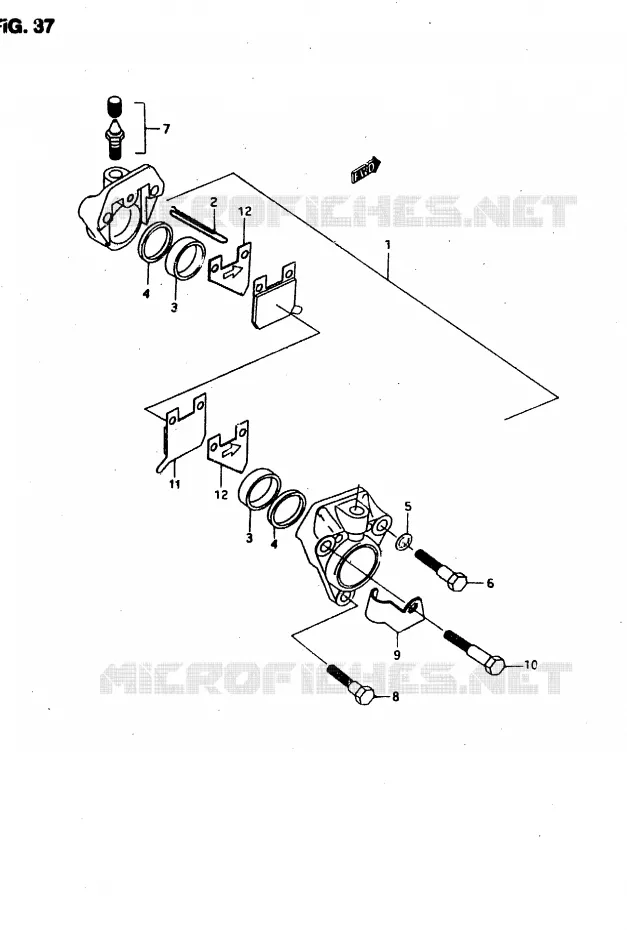 FRONT CALIPER Suzuki MOTO 50 RMX 1997  RMX50V(T/V)