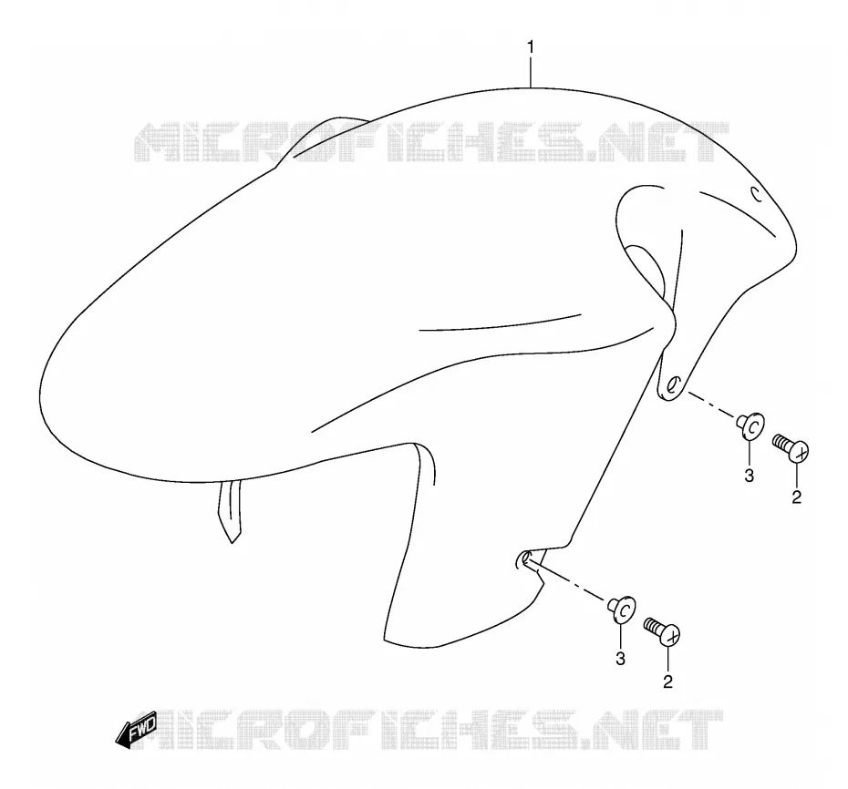 FRONT FENDER Suzuki MOTO 1000 TL-R 2002  TL1000RK2(E2)