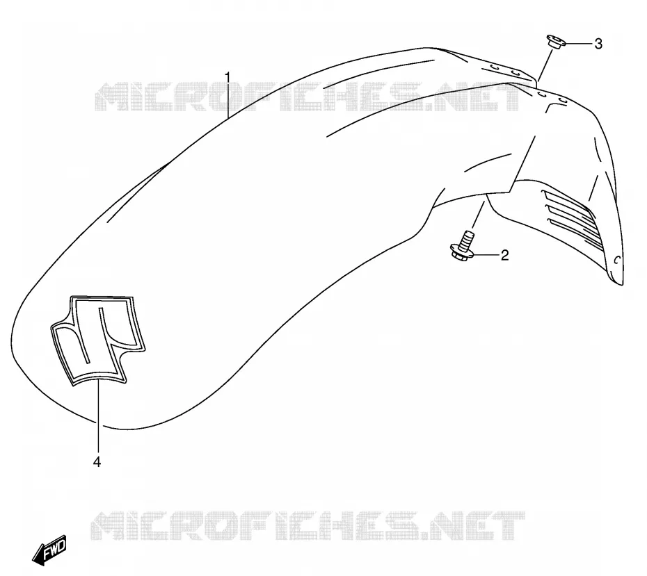 FRONT FENDER Suzuki MOTO 250 DR-Z 2002  DR-Z250K2(E24)