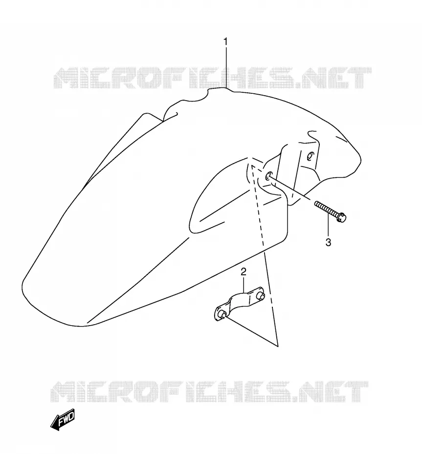 FRONT FENDER Suzuki MOTO 650 SV 2002  SV650K2(E2)