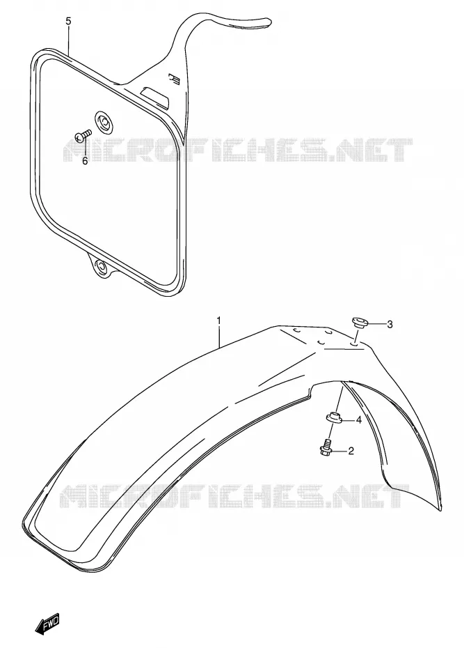FRONT FENDER Suzuki MOTO 80 RM 2001  RM80K1(P3/P28)