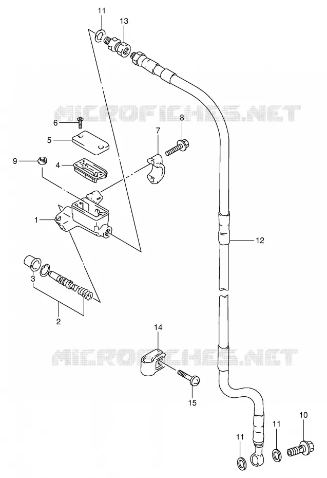 FRONT HOOFDREMCILINDER Suzuki MOTO 80 RM 1996  RM80T(E24)