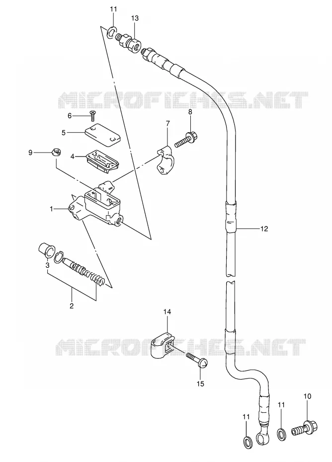 FRONT HOOFDREMCILINDER Suzuki MOTO 80 RM 1996  RM80T(E3/E28)