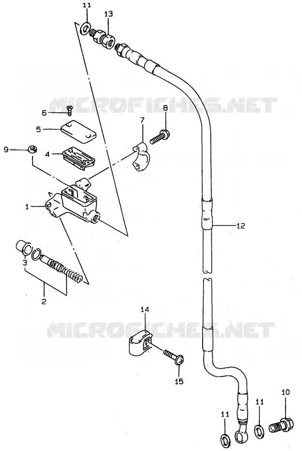 FRONT HOOFDREMCILINDER Suzuki MOTO 80 RM 1996  RM80XT(T/V/W)