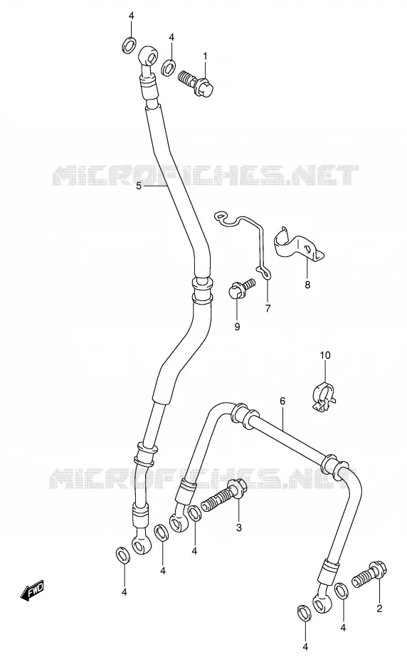 FRONT REMSLANG Suzuki MOTO 1000 TL-S 2001  TL1000SK1(E2)