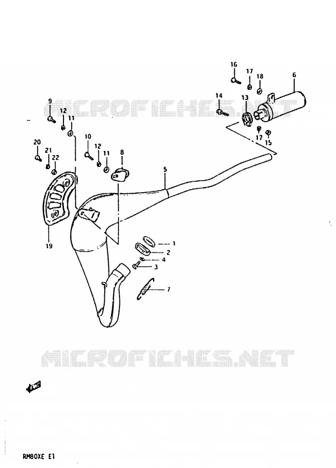 GELUIDDEMPER Suzuki MOTO 80 RM 1983  RM80XD(D/E)