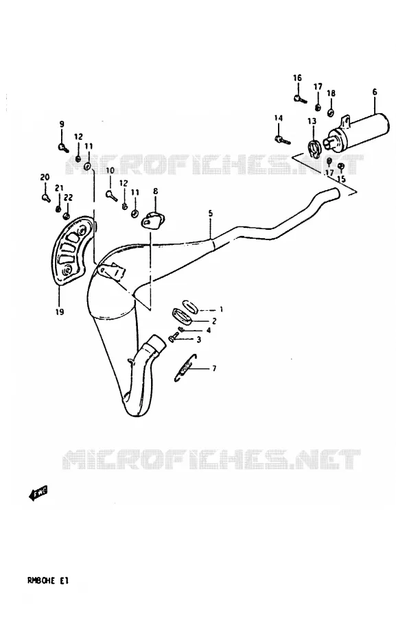 GELUIDDEMPER Suzuki MOTO 80 RM 1984  RM80HE(D/E)