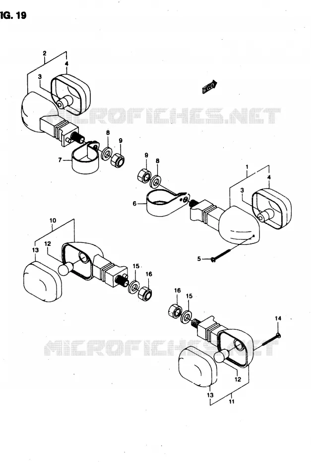 INDICATOREN (MODELE P29) Suzuki MOTO 50 RMX 1997  RMX50V(T/V)
