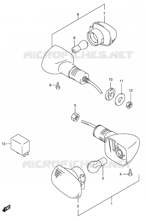 INDICATOREN (SV650X/UX/Y/UY/K1/UK1/K2/UK2) Suzuki MOTO 650 SV-S 2000  SV650SY(E2)