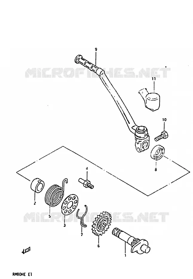 KICKSTARTER Suzuki MOTO 80 RM 1984  RM80HE(D/E)