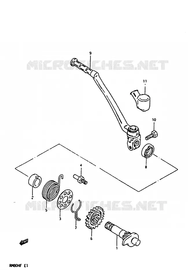 KICKSTARTER Suzuki MOTO 80 RM 1985  RM80HF