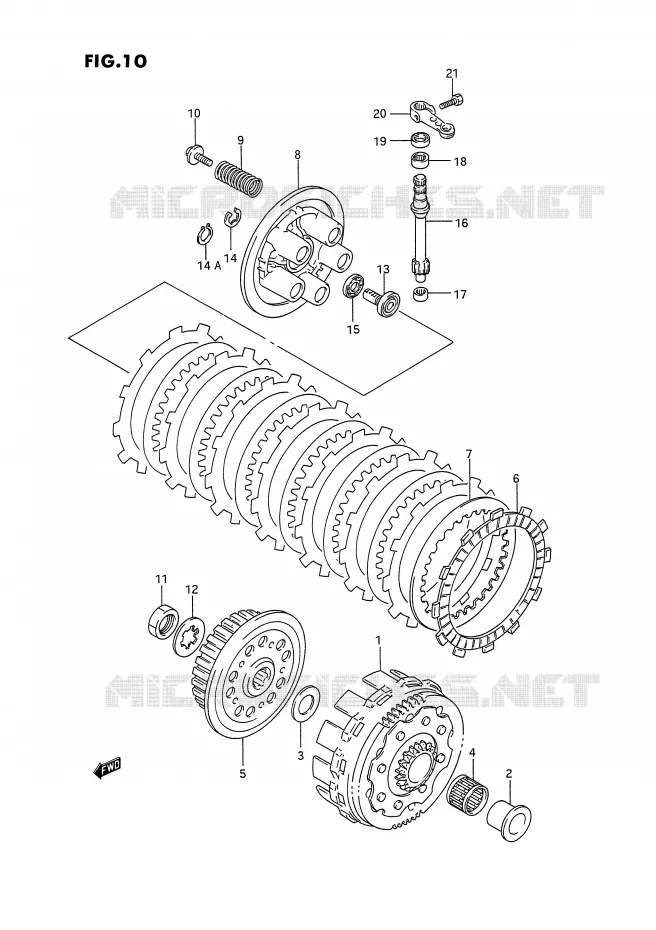 KOPPELING Suzuki MOTO 125 RM 1993  RM125P(E2)