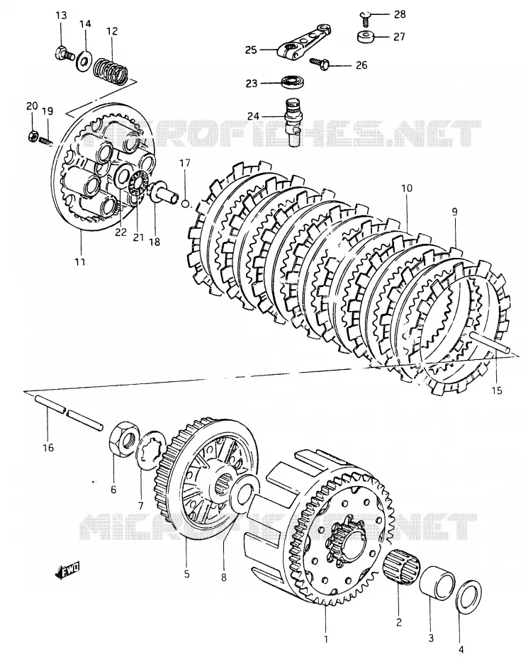 KOPPELING Suzuki MOTO 465 RM 1981  RM465X(X/Z)