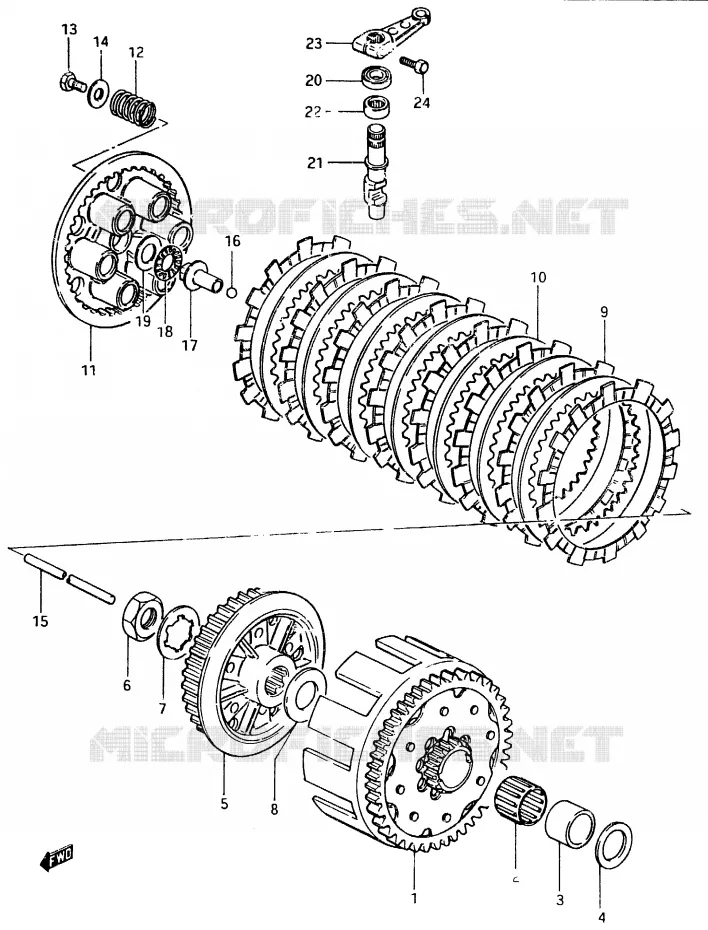 KOPPELING Suzuki MOTO 500 RM 1983  RM500D(D/E)