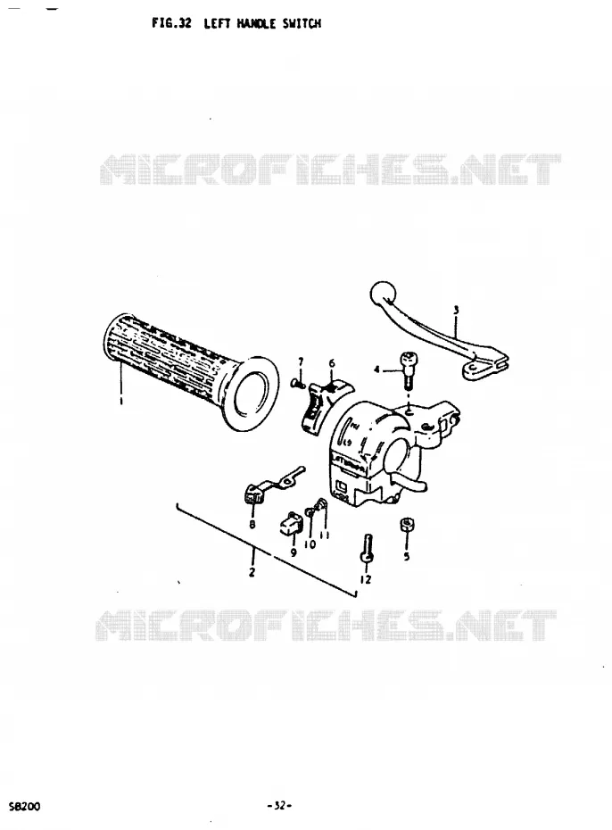 LINKER HANDGREEP Suzuki MOTO 200 Autres-modeles 1979  SB200N