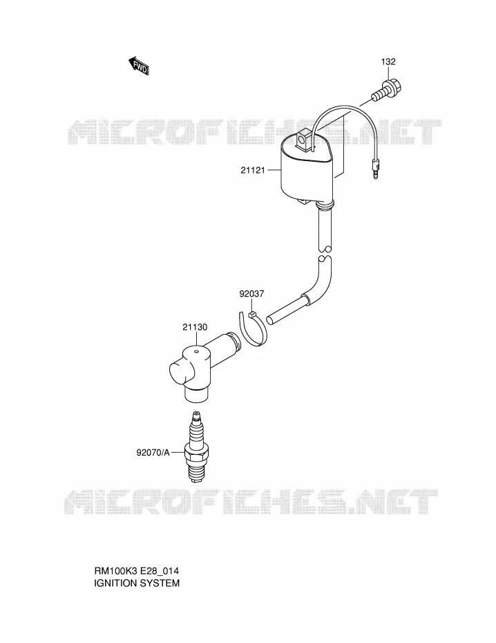 ONTSTEKING Suzuki MOTO 100 RM 2004  RM100K4(E28)