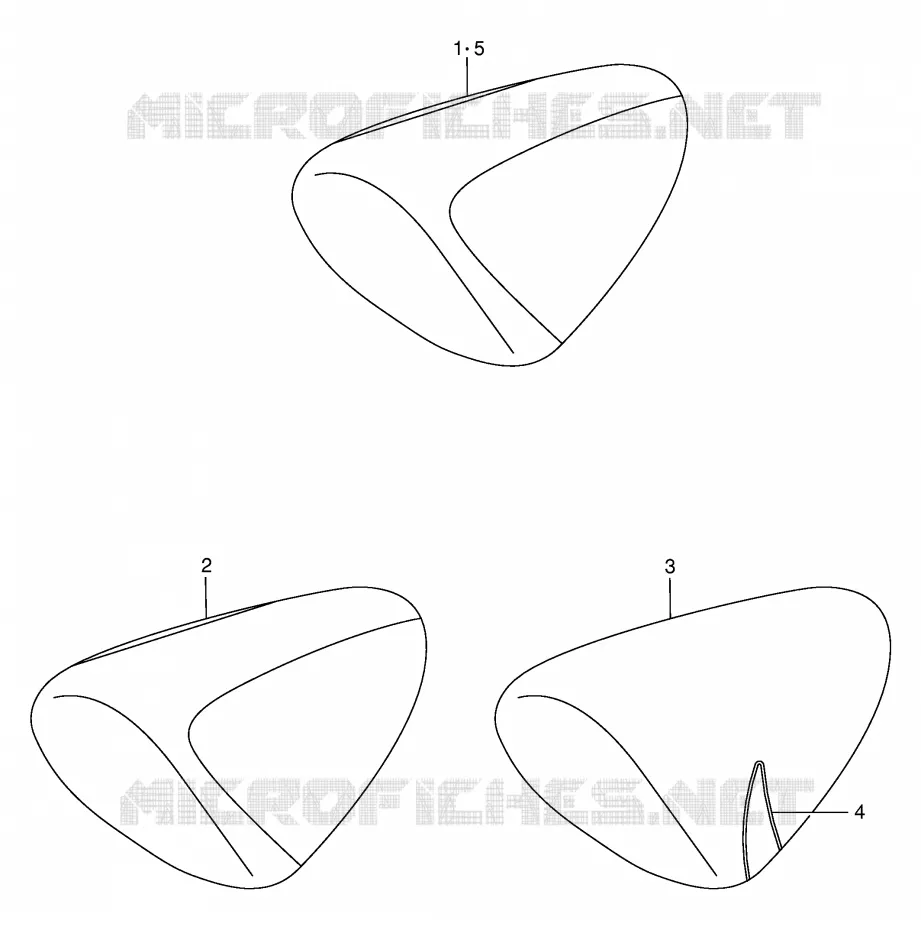 SEAT COWL (MODELE W/X/Y) Suzuki MOTO 1000 TL-R 1998  TL1000RW(E2)