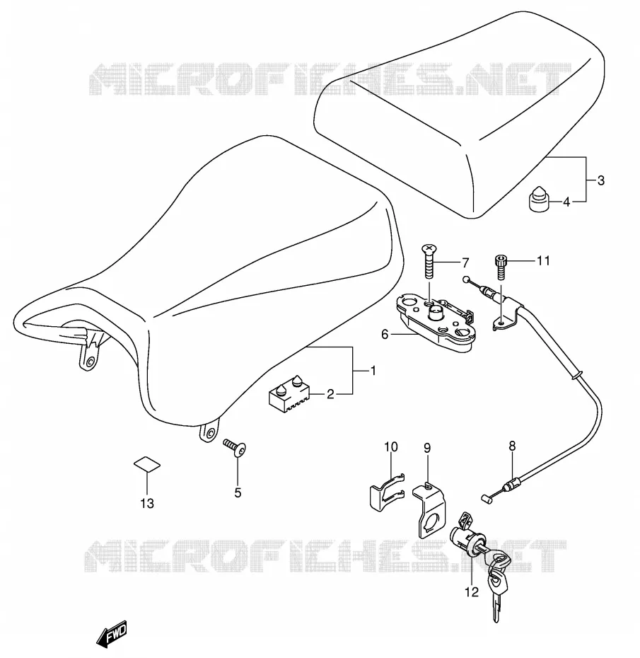 SEAT (MODELE K3) Suzuki MOTO 650 SV-S 2007  SV650SUAK7(E2)