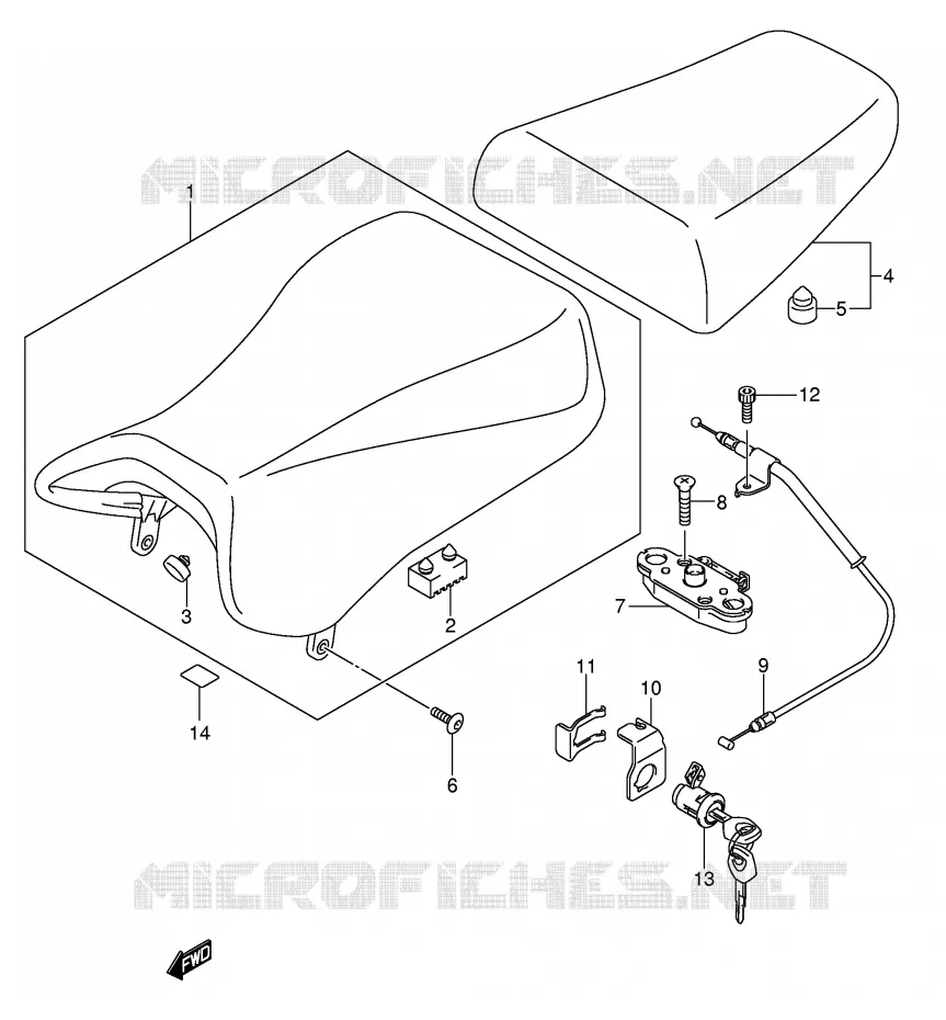 SEAT (VOIR NOTE) Suzuki MOTO 1000 SV 2005  SV1000S2K5(E2)
