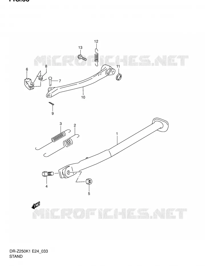 STAND Suzuki MOTO 250 DR-Z 2004  DR-Z250K4(E24)