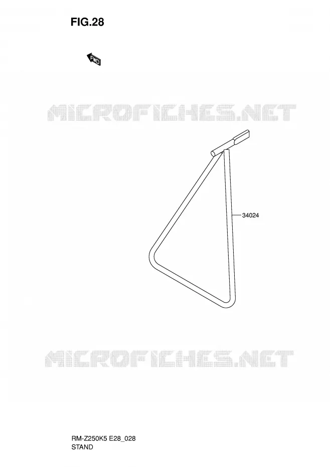 STAND Suzuki MOTO 250 RM-Z 2005  RM-Z250K5(E28)