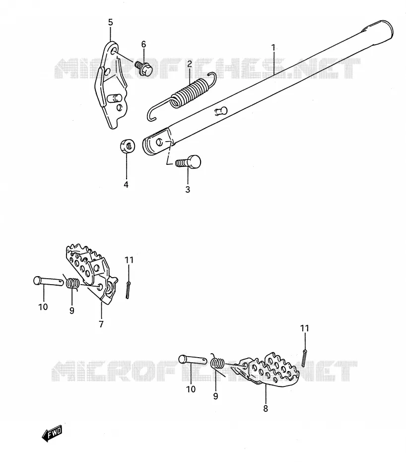 STAND Suzuki MOTO 80 RM 1988  RM80J(E28)