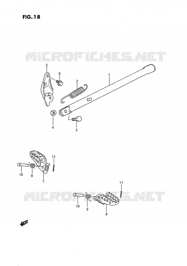 STAND Suzuki MOTO 80 RM 1991  RM80XM(E2)