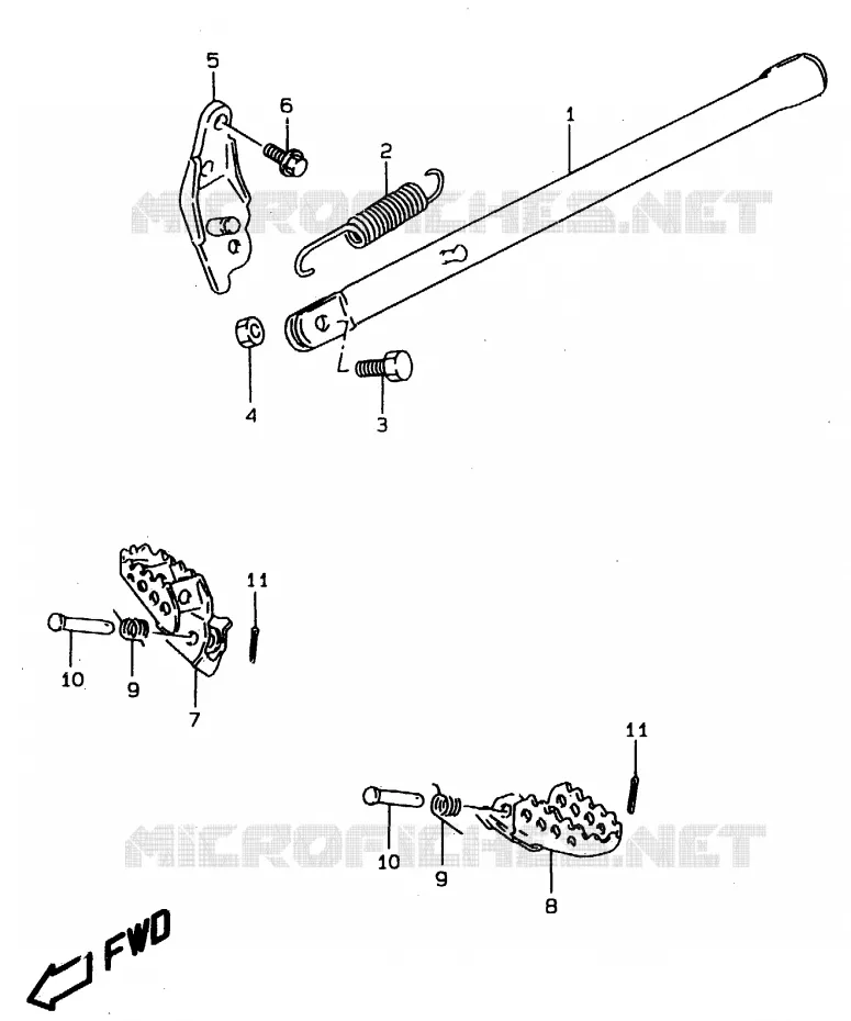 STAND Suzuki MOTO 80 RM 1997  RM80XV(T/V/W)