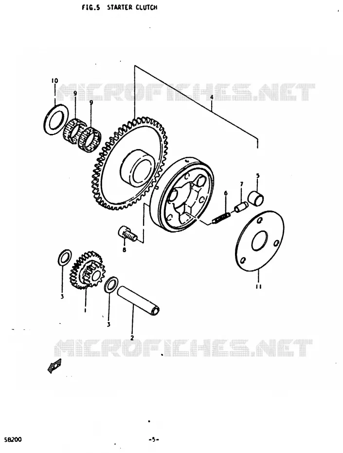 STARTMOTOR CLUTCH Suzuki MOTO 200 Autres-modeles 1979  SB200N