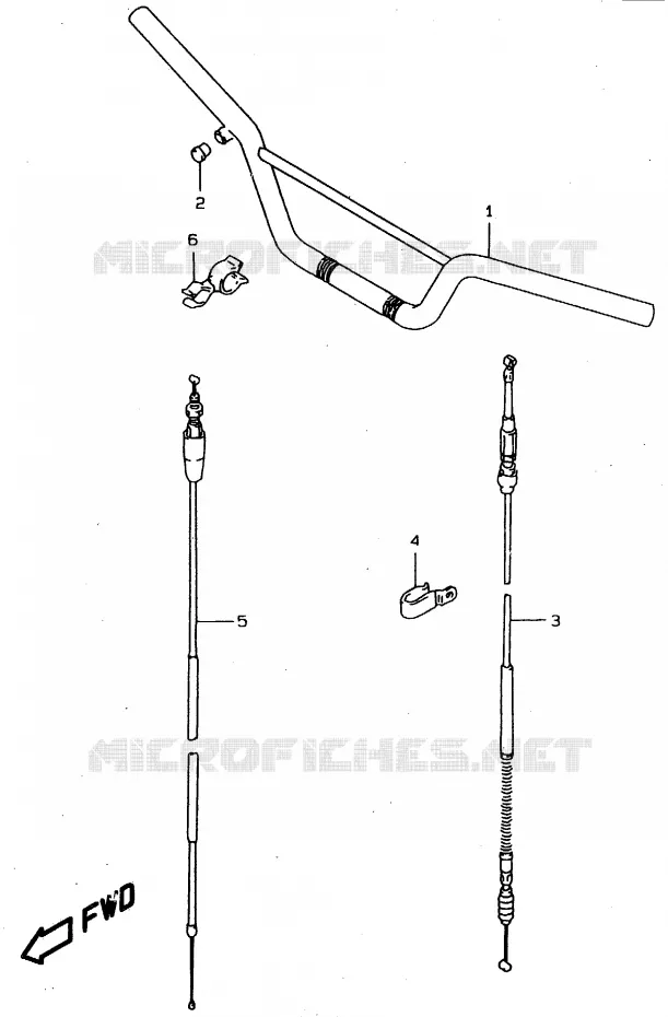 STUUR - KABELS Suzuki MOTO 80 RM 1996  RM80XT(T/V/W)