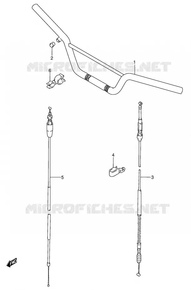 STUUR - KABELS Suzuki MOTO 80 RM 1997  RM80V(E3/E28)