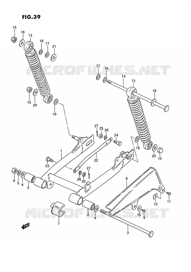 SWINGARM Suzuki MOTO 50 PV 1991  PV50M(E15)