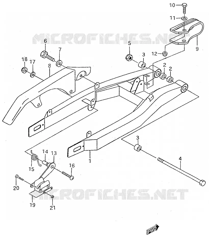SWINGARM Suzuki MOTO 50 RMX 1998  RMX50W