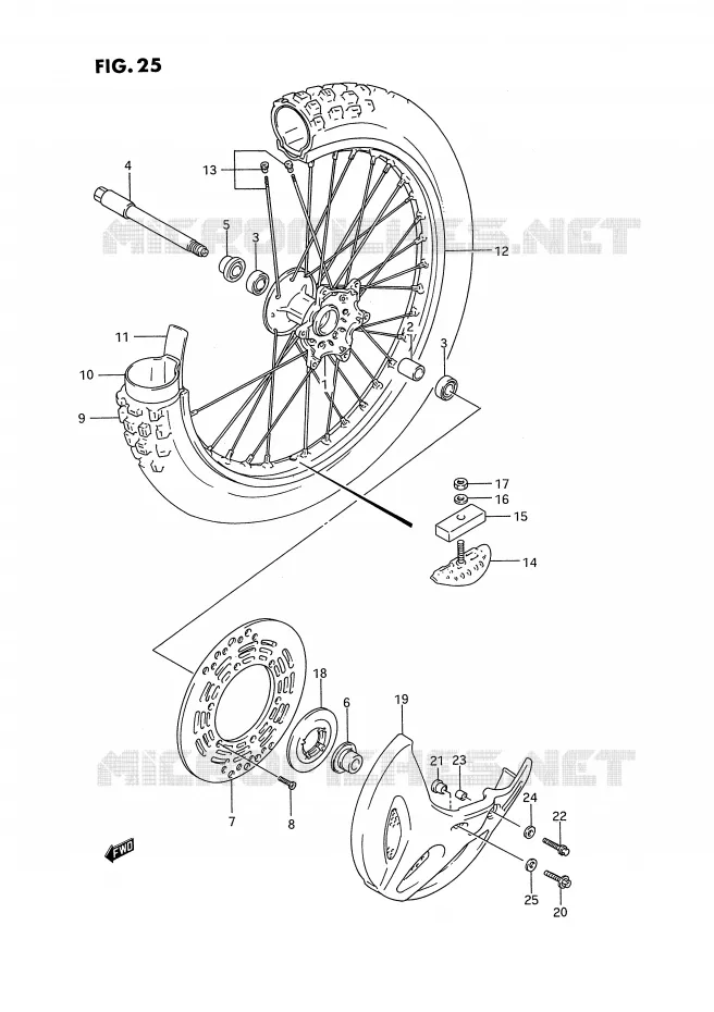 VOORWIEL Suzuki MOTO 125 RM 1994  RM125R(E2)