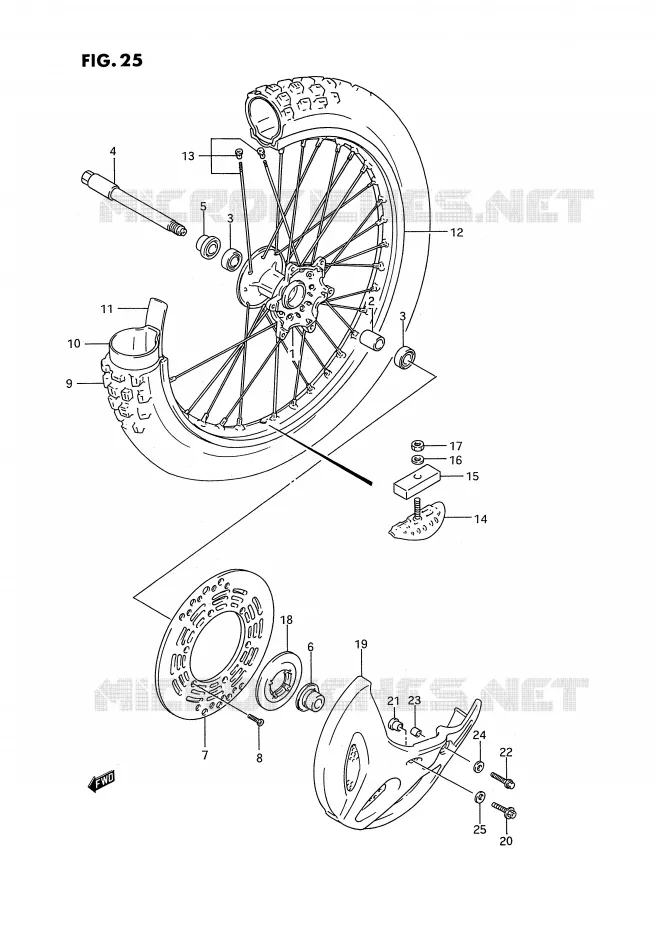 VOORWIEL Suzuki MOTO 125 RM 1994  RM125R(E3)