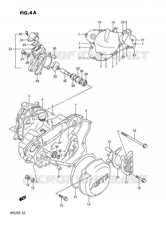 WATER POMPHUIS (MODELE L/M) Suzuki MOTO 125 RM 1990  RM125L(E2)