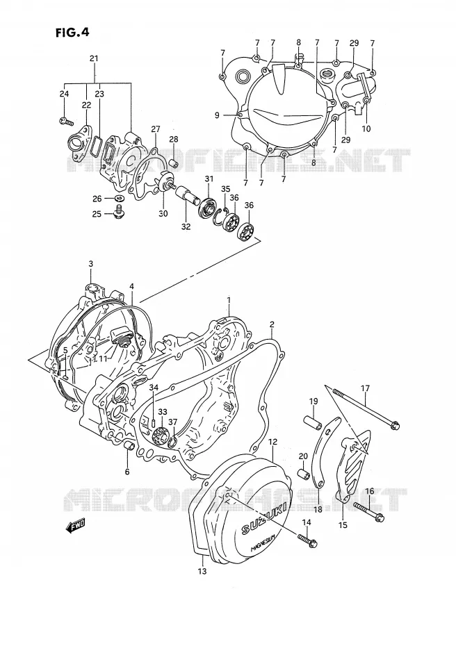 WATER POMPHUIS Suzuki MOTO 125 RM 1993  RM125P(E3)