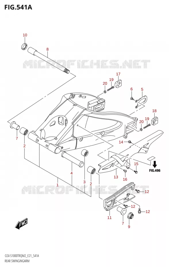 SWINGARM Suzuki MOTO 1000 GSX-S 2022  GSX-S1000TRQ M2 (E21)