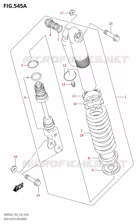 ACHTER SCHOKDEMPER Suzuki MOTO 85 RM 2022  RM85 M2 (E28 / E33)