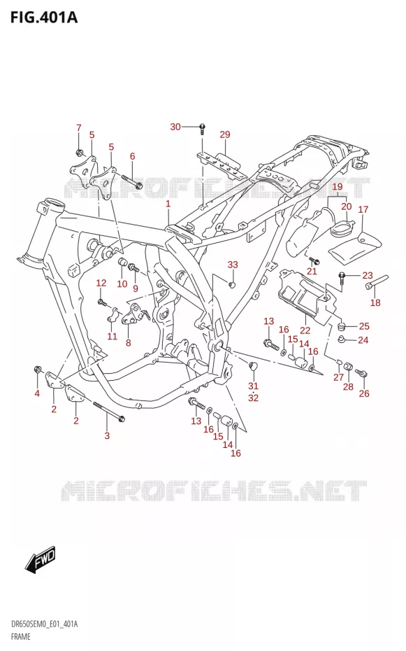 FRAME Suzuki MOTO 650 DR 2020  DR650SE M0 (E01)