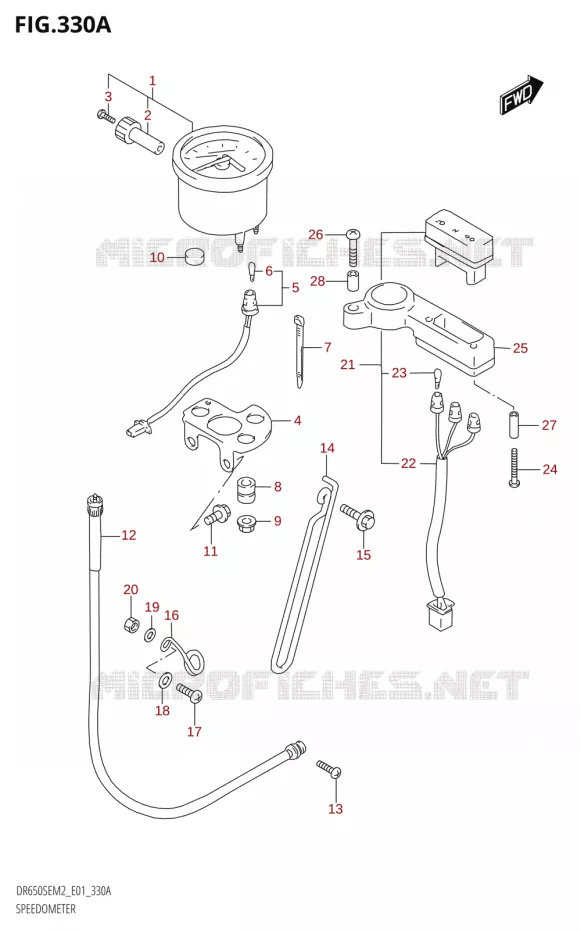 SNELHEIDSMETER Suzuki MOTO 650 DR 2022  DR650SE M2 (E01)