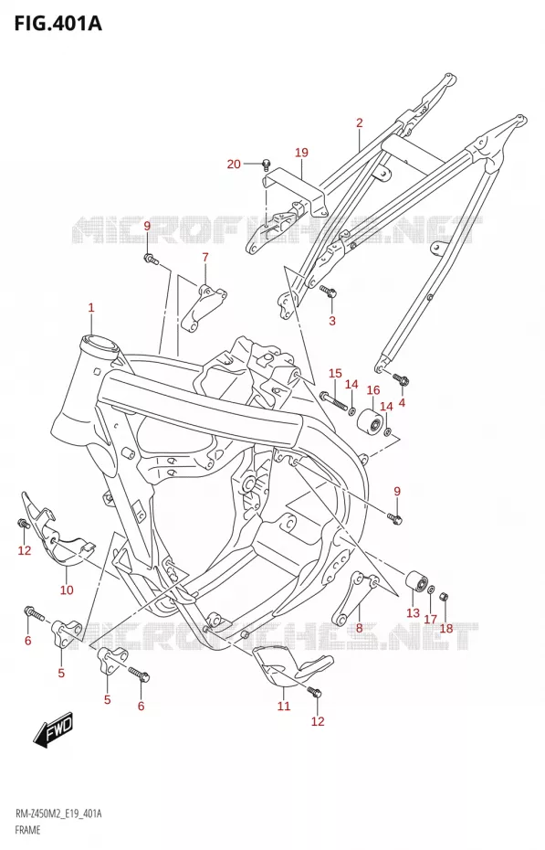 FRAME Suzuki MOTO 450 RM-Z 2022  RM-Z450 M2 (E19)